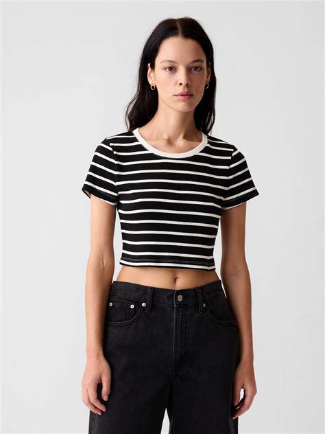 Modern Rib Cropped T Shirt Gap