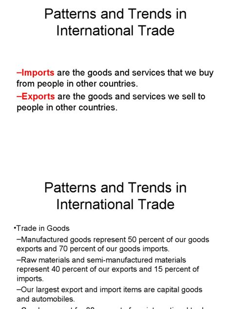 Patterns and Trends in International Trade | PDF | Comparative Advantage | Opportunity Cost