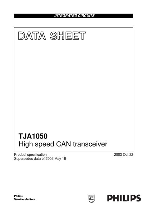 TJA1050 datasheet, transceiver equivalent, NXP