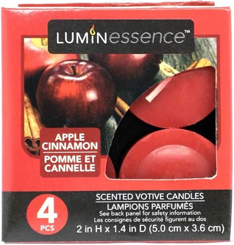 Amazon Luminessence Apple Cinnamon Scented Votive Candles Pk