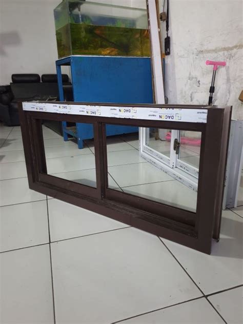 Kusen Aluminium 4 Model Jendela Sliding Buka Kanan Kiri Ukuran T50 X