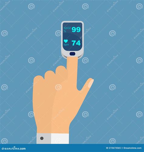 Fingertip Pulse Oximeter Used To Examine Patient Pulse Rate And Blood