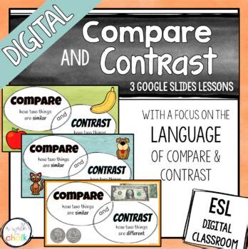 Compare And Contrast Google Slides Lessons And Activities For The ESL