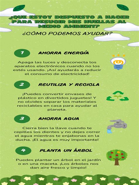 Infografía Cuidado Del Medio Ambiente Ilustrado Verde Pdf