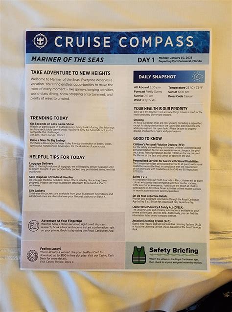 Mariner Of The Seas Nights Bahamas And Perfect Day Cruise Compass