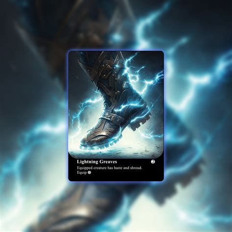 Custom Art Foil Lightning Greaves Magic The Gathering Etsy