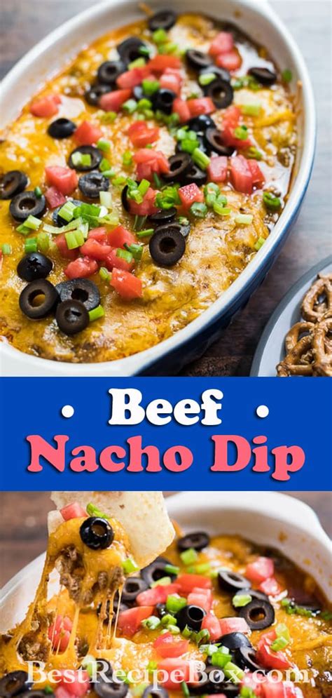 Beef Nacho Cheese Dip With Cheesy Beef Taco Flavors Best Recipe Box