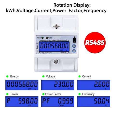 Eenfase Een V Ac Rs Modbus Rtu Energie Grandado