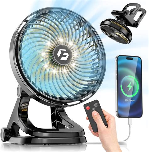 Amazon 8 Inch Large Clip On FanChillGo 12000mAh Portable Fan