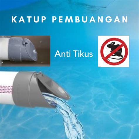 Jual Katup Tutup Pipa Paralon Pembuangan Saluran Air Got Cegah Tikus