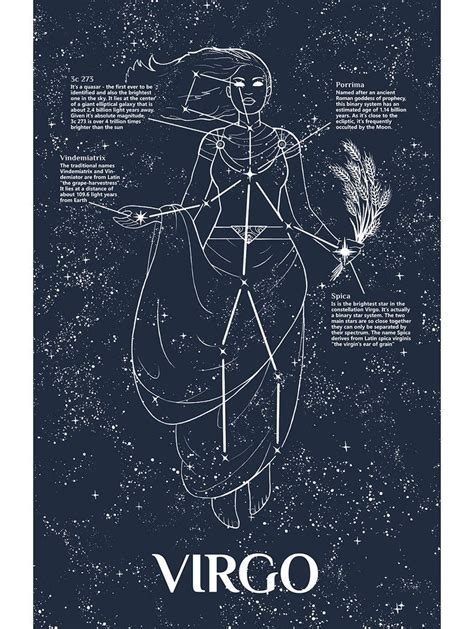 Virgo Constellation Drawing