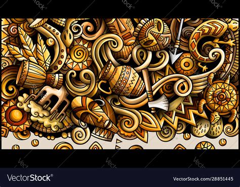 Africa Hand Drawn Doodle Banner Cartoon Detailed Vector Image