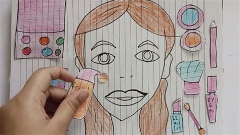 Paperdiy Paper Doll Makeup Tutorial Asmr Paper Play Youtube