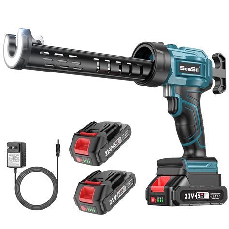 Seesii Cordless Caulking Gun 21v Battery Powered Caulk Gun W2 X