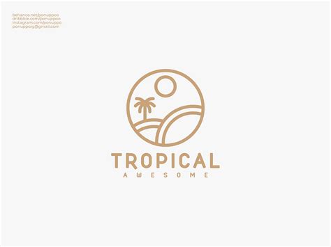 Tropical Design Logo by ponuppo on Dribbble