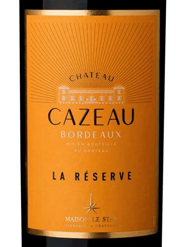 Château Cazeau FR La Réserve Bordeaux Rouge Vivino US