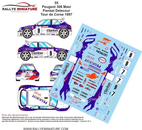 Decals Ref Peugeot Gti Delecour Rallye Monte Carlo