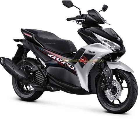 Yamaha Aerox Vva Connected Std Warna Hitam Silver Black Silver