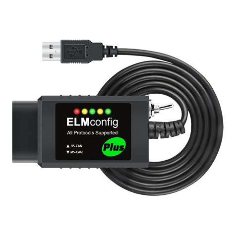 ELMCONFIG ELM327 FORScan OBD2 Adapter For Windows With MS Can HS Can