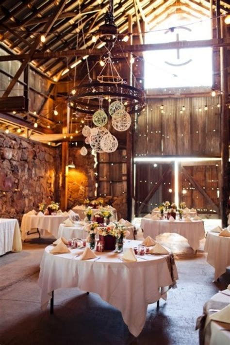 Picture Of Intimate And Lovely Inside Barn Wedding Reception Ideas