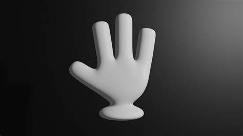 3d Four Fingers Cartoon Hand Blender Rigged Free 3d Model Rigged Cgtrader