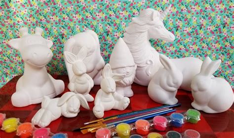 Cute Ceramic Figurines For You To Paint Supplies Included Germantown