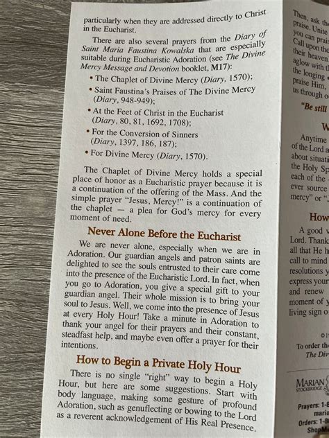 How To Make A Holy Hour Pamphlet English Etsy