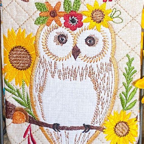 Fall Flower Owl Banner In The Hoop Sookie Sews