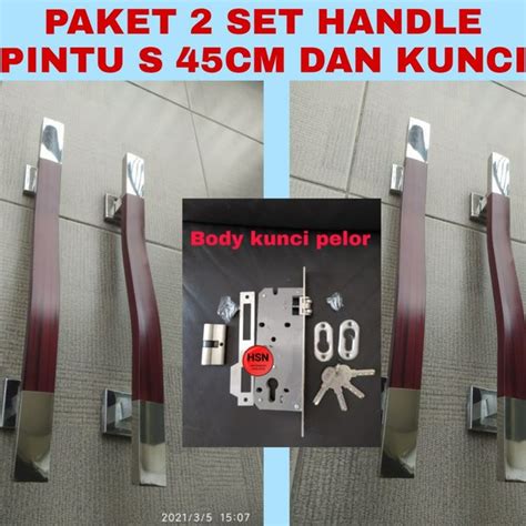 Jual Paket Set Handle Pintu Model S Cm Dan Kunci Pelor Pull