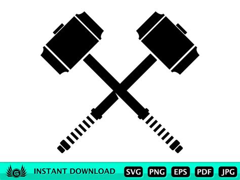 Crossed War Hammer Svg Warhammer Svg Fantasy Warrior Svg Etsy Australia