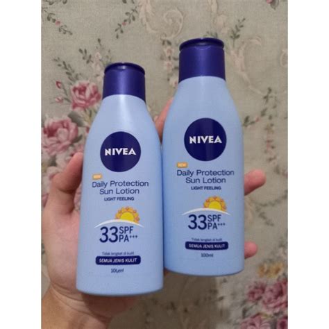 Jual Nivea Daily Protection Sun Lotion Spf 33 Pa 100ml Shopee Indonesia