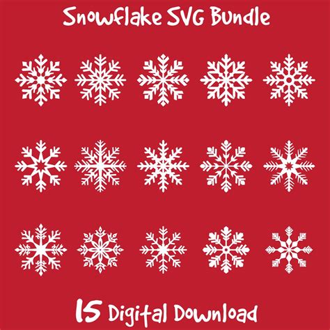 Snowflake Svg Bundle Flake Winter Svg Christmas Svg Winter Svg Etsy