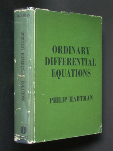 Ordinary Differential Equations By Hartman Philip Good Hard Cover 1964 First Edition