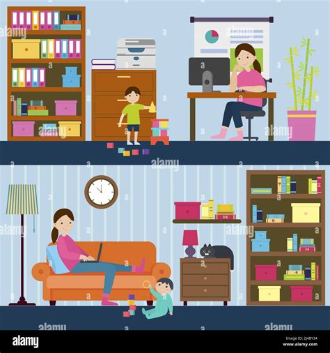 Maternity Leave Horizontal Stock Vector Images Alamy