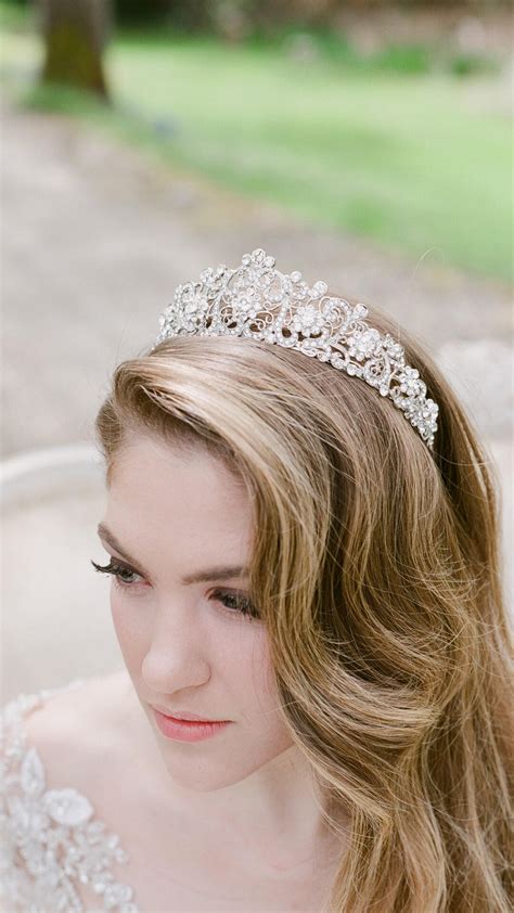 Swarovski Crystal Tiara Ella Tiara Filigree Bridal Tiara Wedding Crown