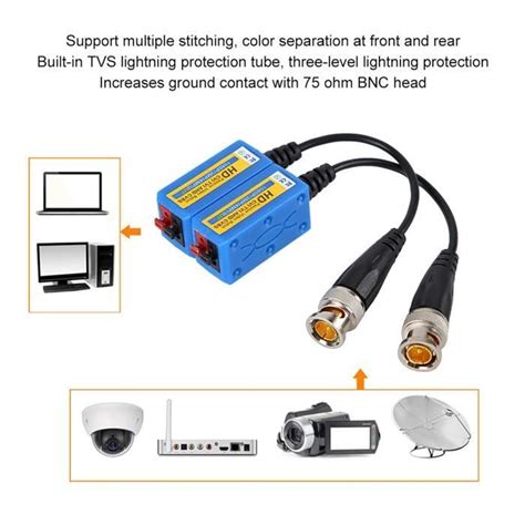 Ejlife Balun Vidéo Hd Balun Vidéo Passif émetteur De Couple
