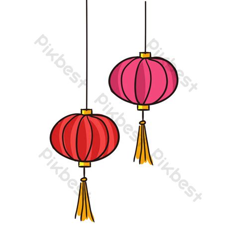 Chinese New Year Lantern Cartoon Png PNG Images | AI Free Download ...