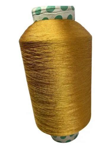 Super Bright Ply Tpm Golden Polyester Twisted Yarn For Textile