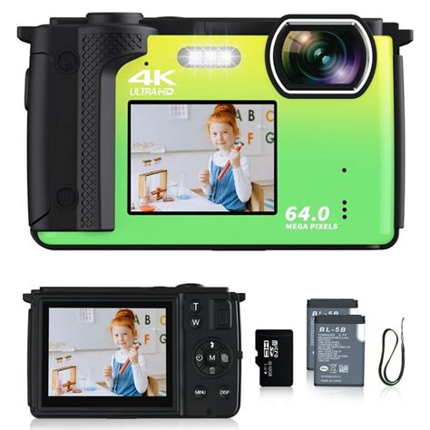 Saneen 4k 64mp Digital Camera Dual Screen Vlog Remote Video