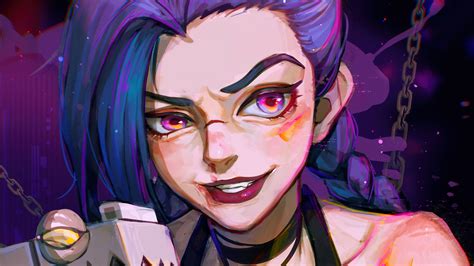 Jinx Smile Lol League Of Legends Game Arcane Art 4k Hd