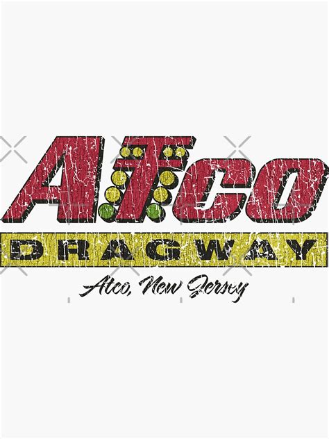 Atco Dragway Xmas Tree 1960 Sticker For Sale By Astrozombie6669