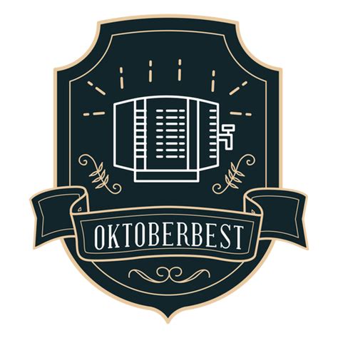 Oktoberfest Dispenser Ribbon Badge Sticker Png And Svg Design For T Shirts