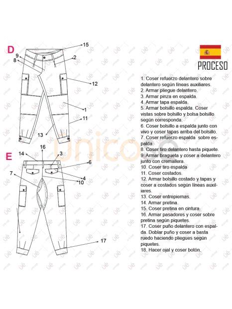 Molde Pantalon Cargo Rt