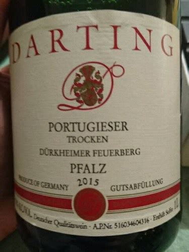 Kurt Darting Dürkheimer Feuerberg Portugieser Trocken Vivino US