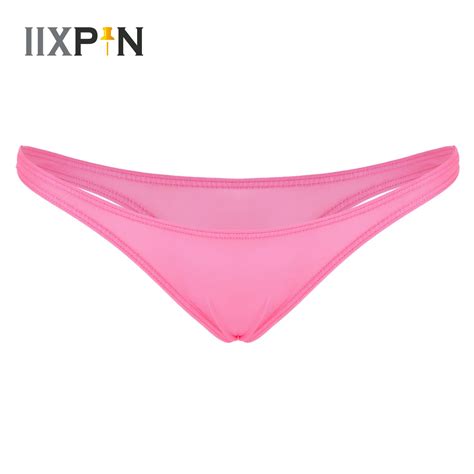 G String Panties Womens Low Rise Briefs See Through Thong Bikini