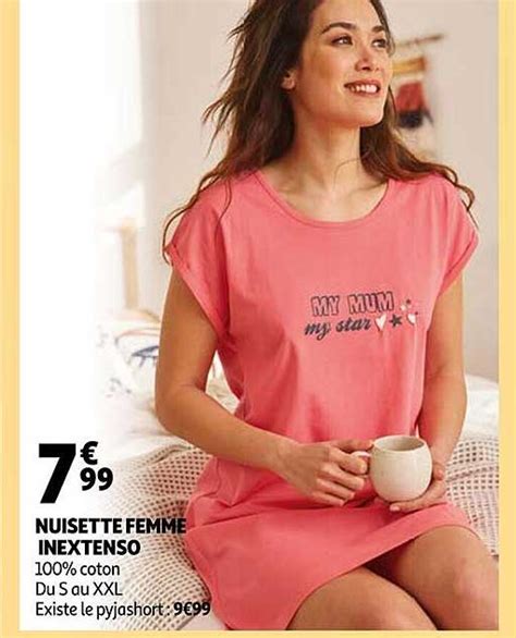 Promo Nuisette Femme Inextenso Chez Auchan Icatalogue Fr