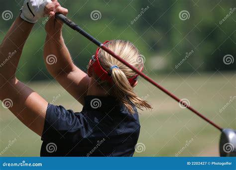 Lady Golf Swing Royalty Free Stock Photography - Image: 2202427