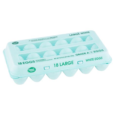 Great Value Large White Eggs, 18 Count - Walmart.com - Walmart.com