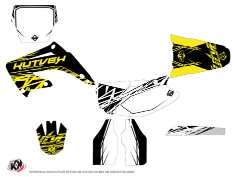 kit déco motocross honda eraser fluo jaune série Kutvek