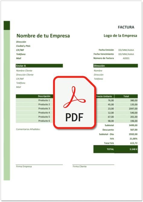 Plantillas factura autónomo Excel Word PDF GRATIS